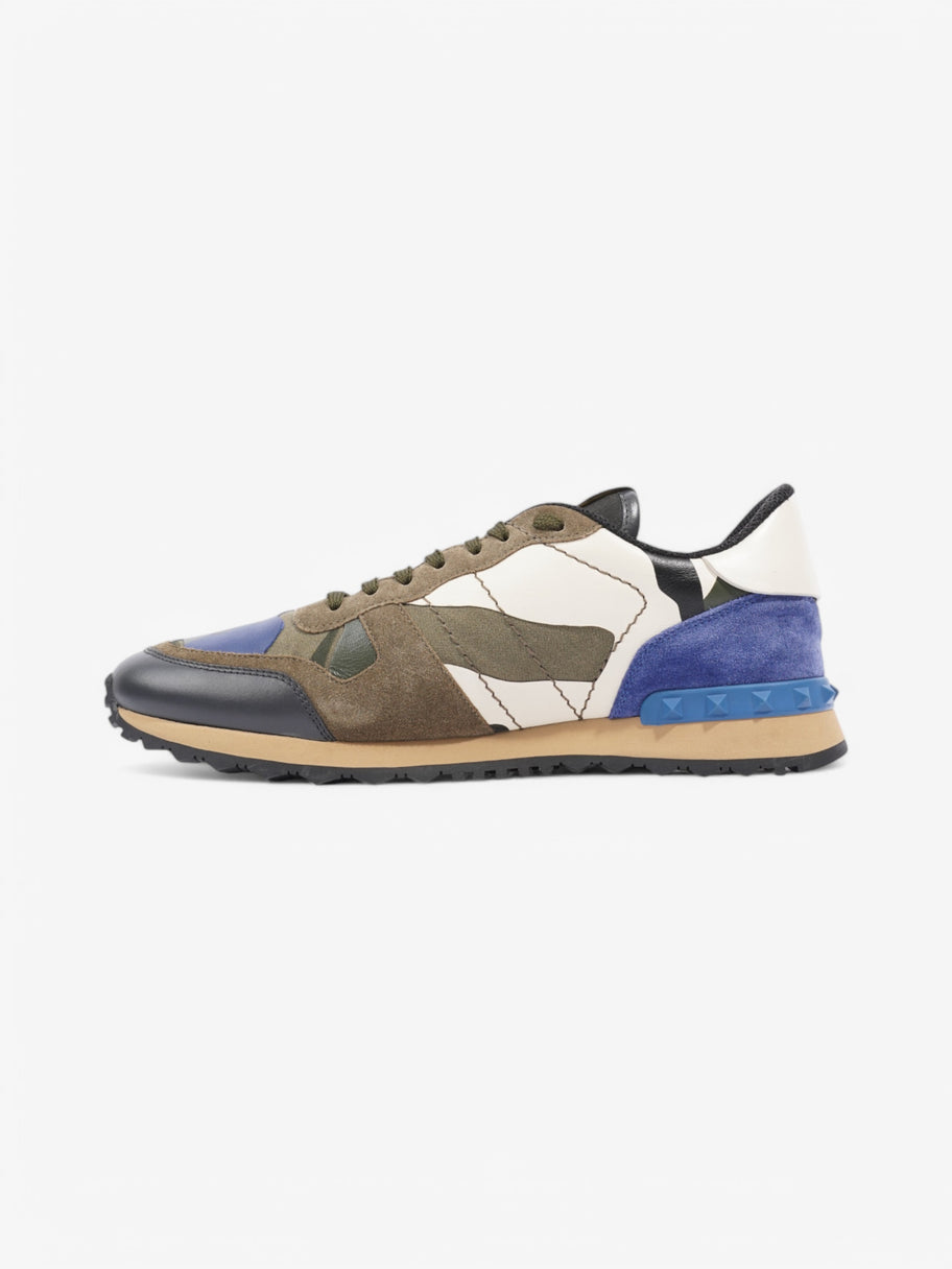 Valentino Rockrunner Sneakers Khaki / Blue / White Suede EU 43 UK 9 Image 3