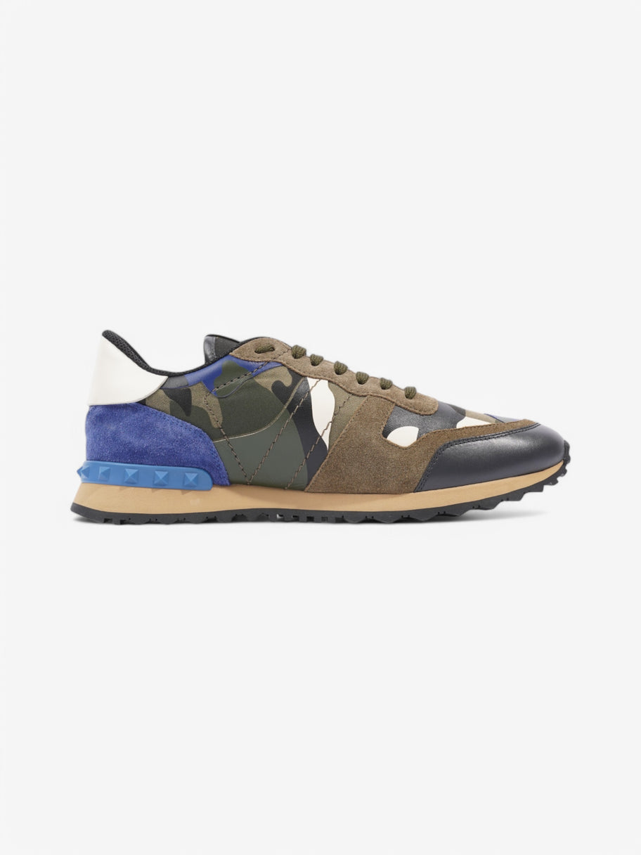 Valentino Rockrunner Sneakers Khaki / Blue / White Suede EU 43 UK 9 Image 4