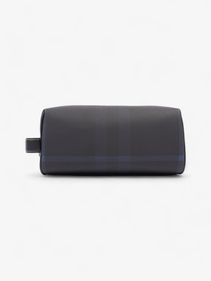  Burberry Wash Bag Dark Charcoal Blue  Coated Canvas