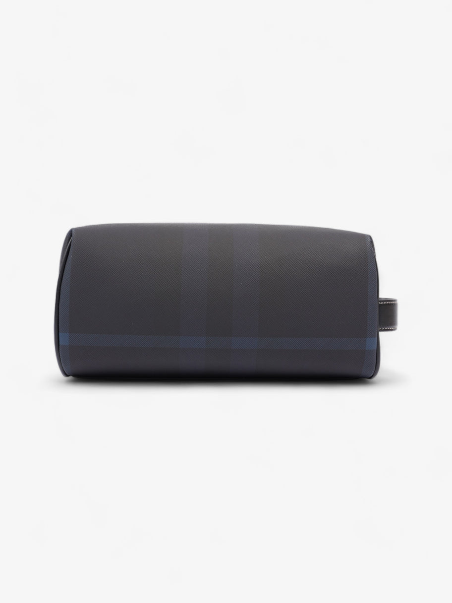 Burberry Wash Bag Dark Charcoal Blue  Coated Canvas Image 3