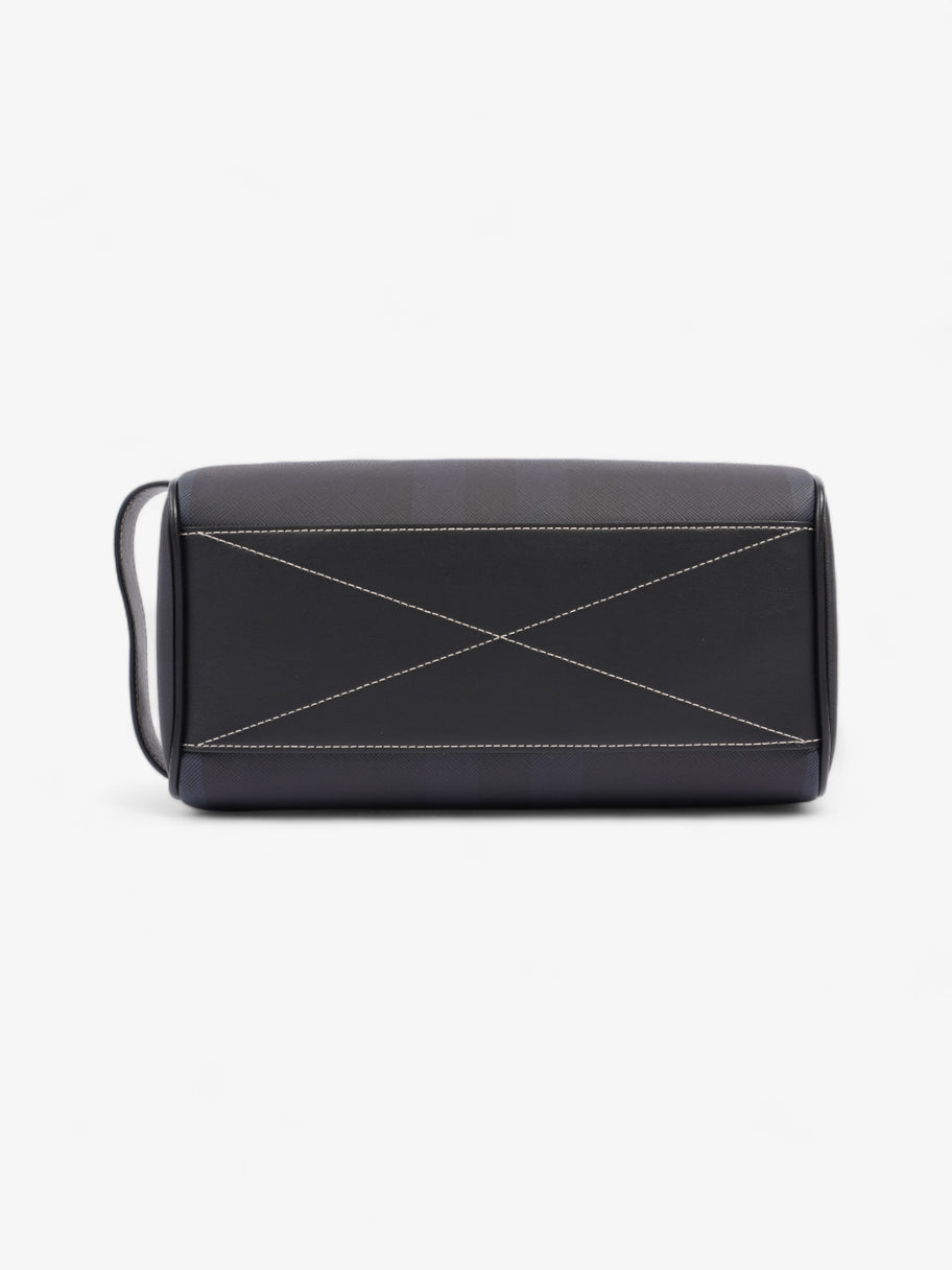 Burberry Wash Bag Dark Charcoal Blue  Coated Canvas Image 5