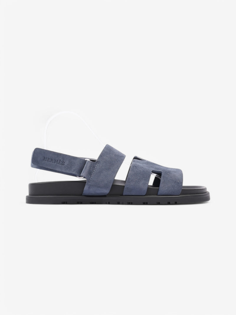  Hermes Genius Sandals Navy Suede EU 42 UK 8