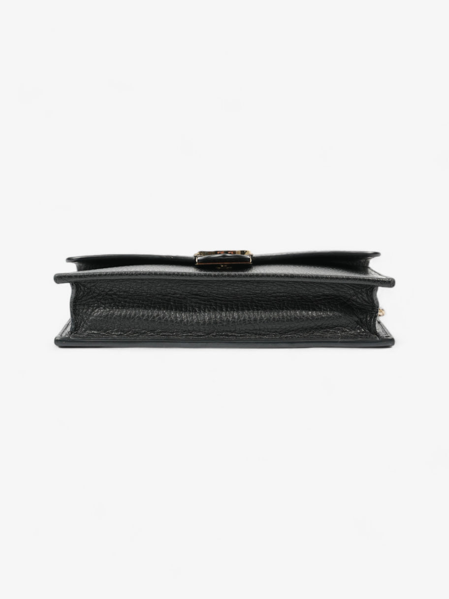 Gucci Interlocking GG Chain Wallet Black Leather Image 6