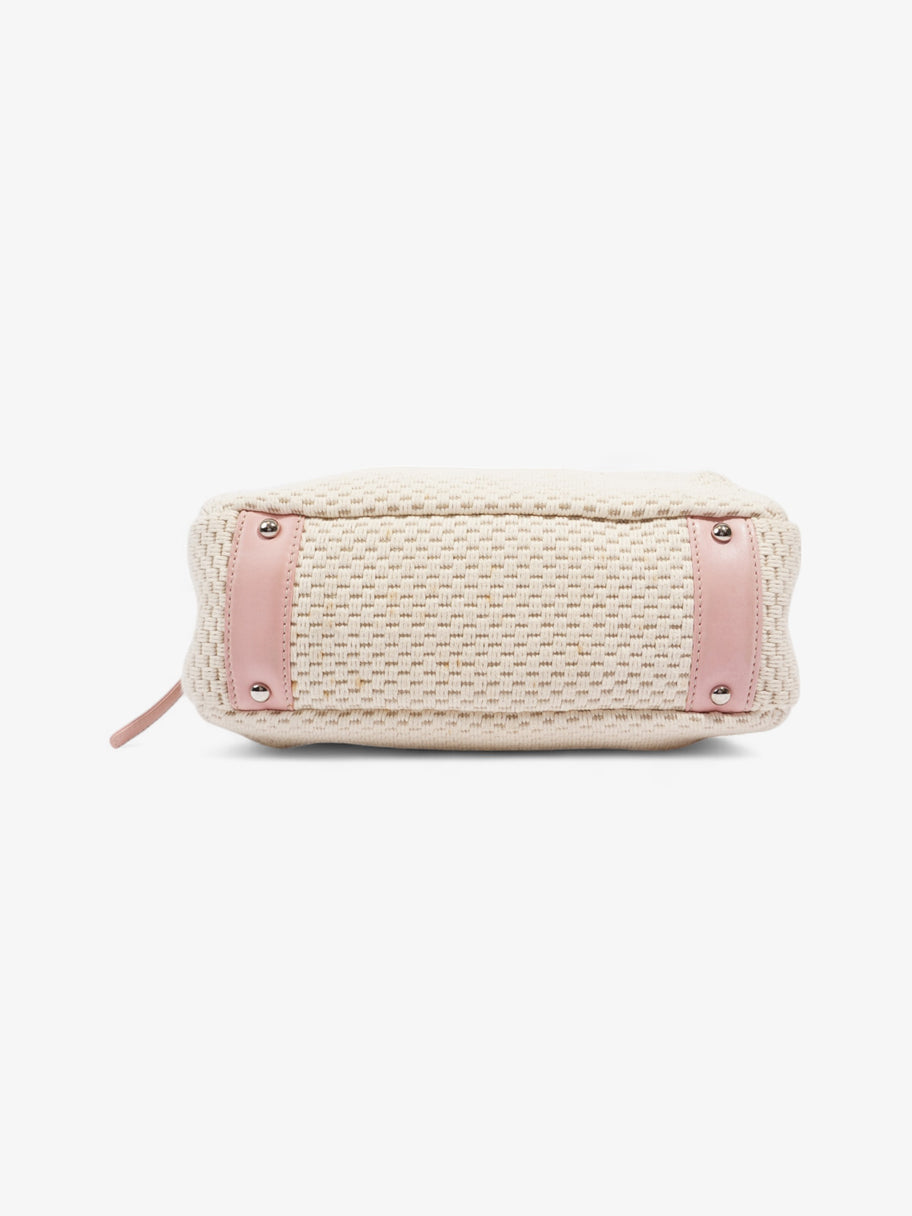 Chanel LAX Bowler Bag Pink / Natural Fabric Image 6