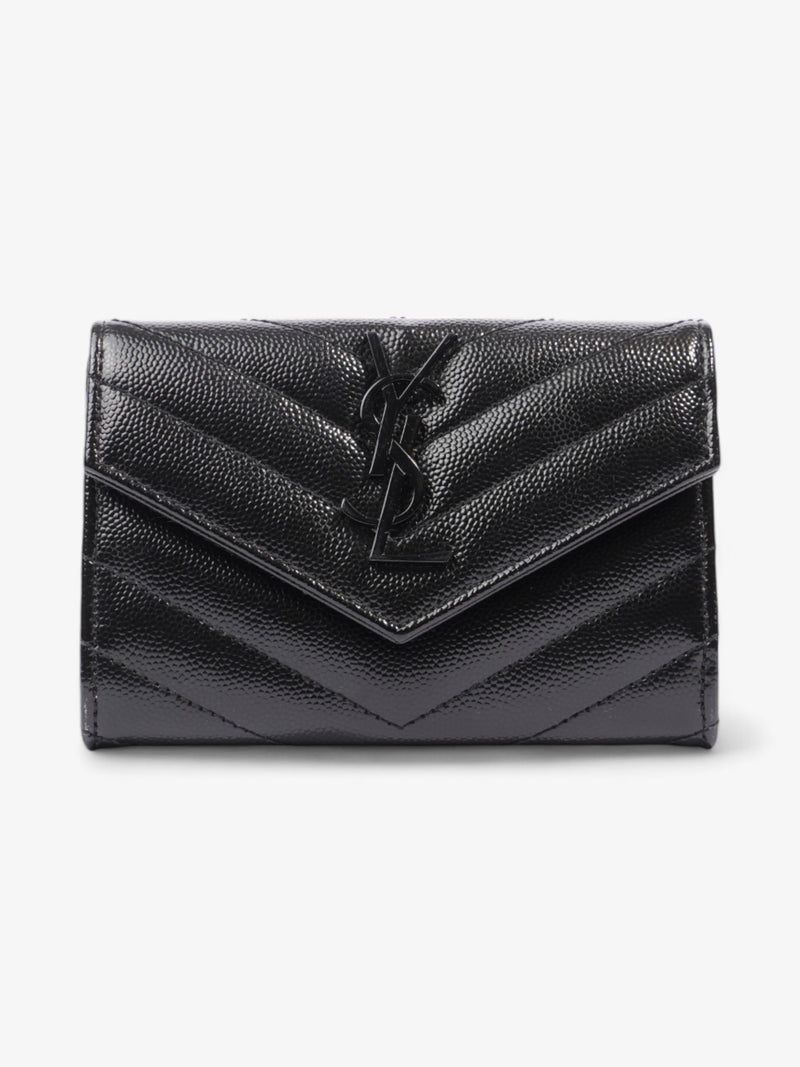  Saint Laurent Envelope Wallet Black Matelasse Leather Small