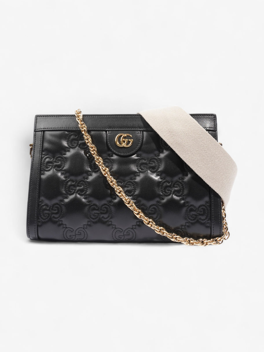 Gucci GG Shoulder Bag Black Matelasse Leather Small Image 1