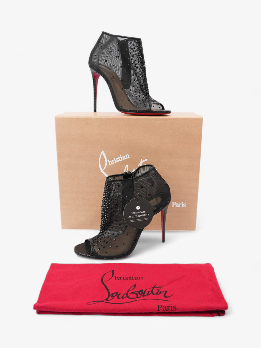 Christian Louboutin Illimiboot Strass 100 Black Mesh EU 37.5 UK 4.5 Image 10