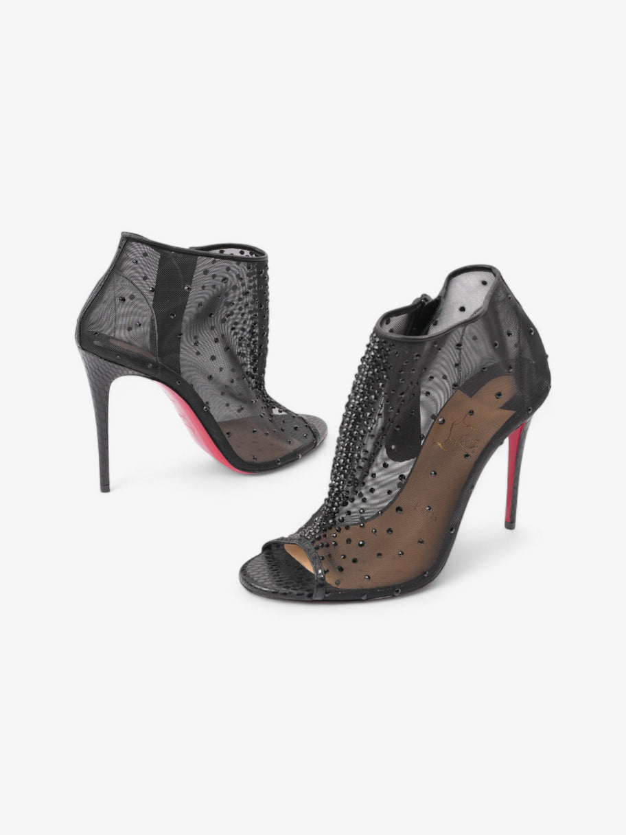 Christian Louboutin Illimiboot Strass 100 Black Mesh EU 37.5 UK 4.5 Image 9