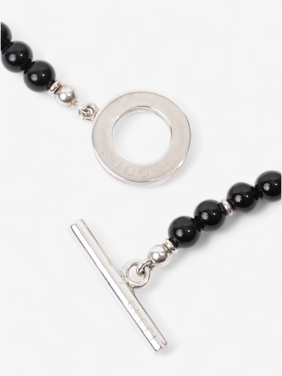 Gucci Beaded Necklace Black / Silver Silver Sterling Image 2