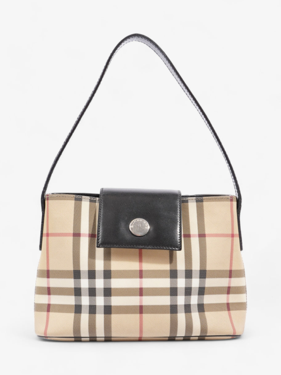 Burberry Small Tote House Check / Black PVC Image 1