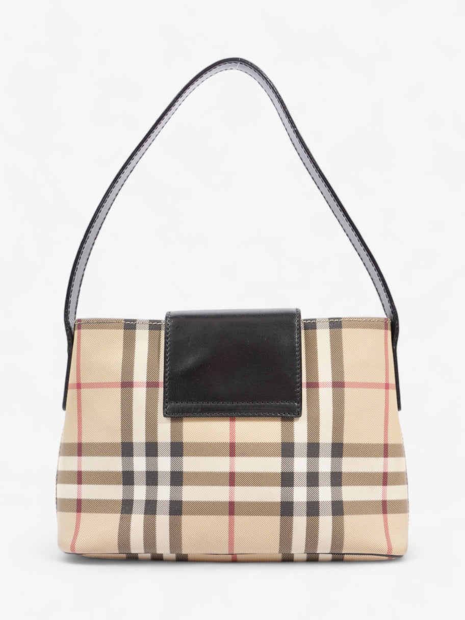 Burberry Small Tote House Check / Black PVC Image 4