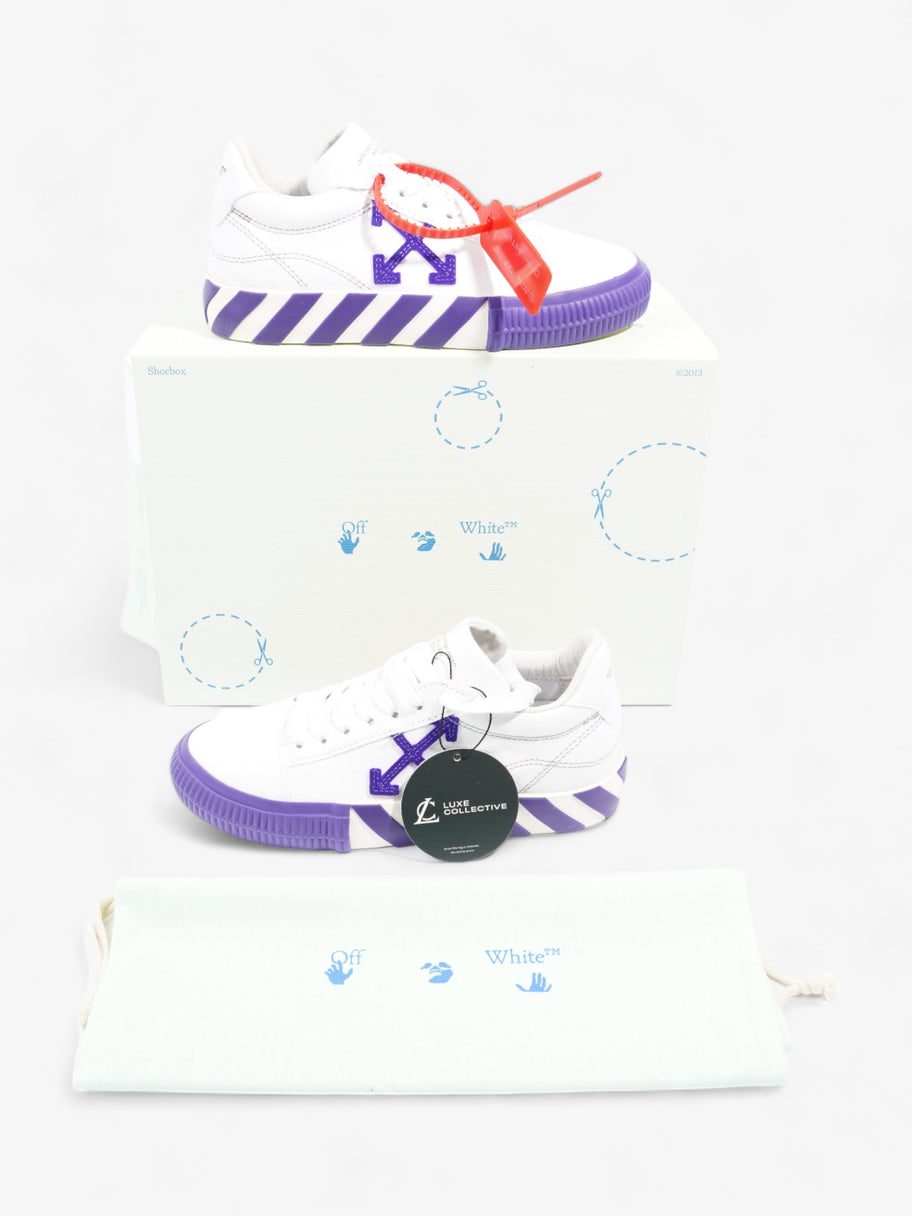 Off White Low Vulcanized White / Violet Canvas EU 35 UK 2 Image 10