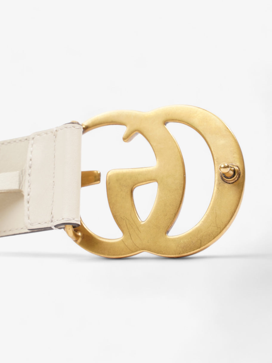 GG Marmont Wide Belt White Leather 400593 Image 4