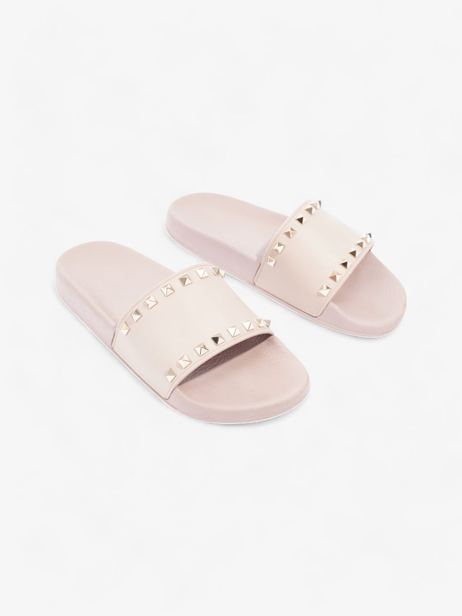 Valentino Rockstud Slides Nude / Gold Rubber EU 39 UK 6 Image 2