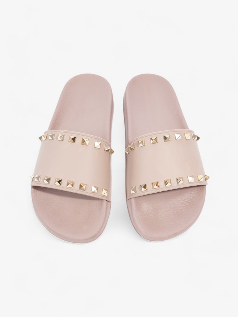 Valentino Rockstud Slides Nude / Gold Rubber EU 39 UK 6 Image 8