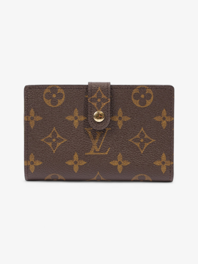  Louis Vuitton French Kisslock Bi-Fold Coin Wallet Monogram Coated Canvas