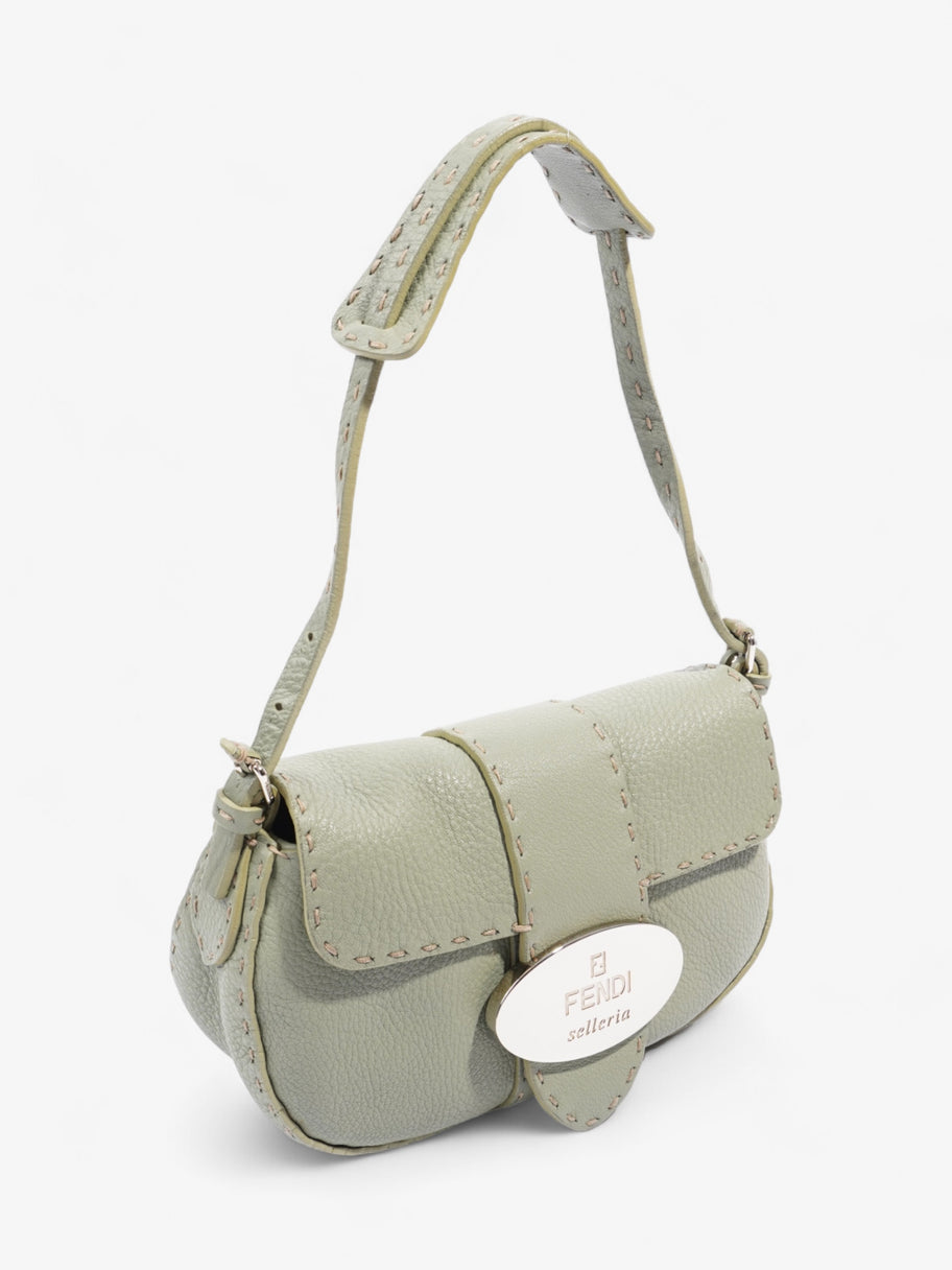 Fendi Salleria Flap Olive Green Leather Image 6