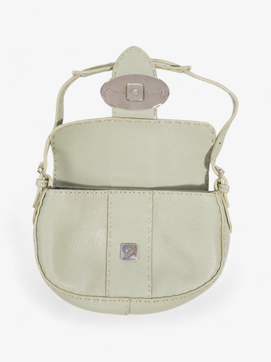 Fendi Salleria Flap Olive Green Leather Image 8