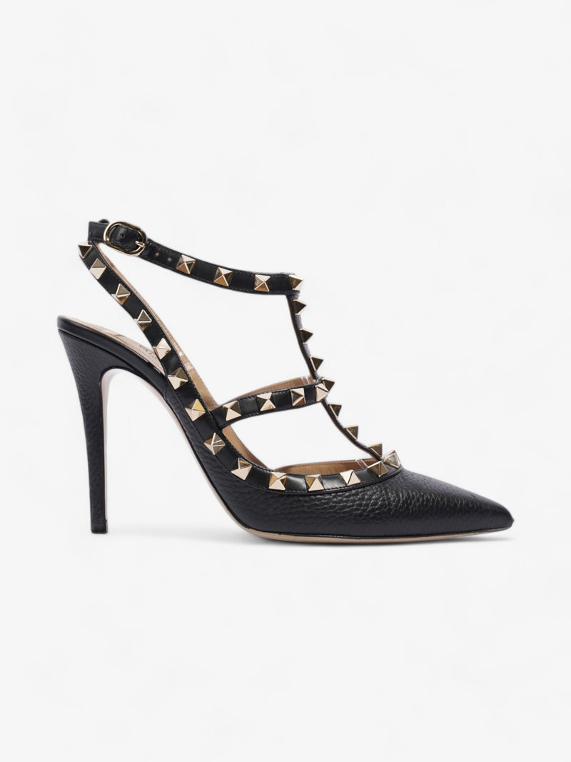  Valentino Rockstud Heels  100 Black Leather EU 37 UK 4