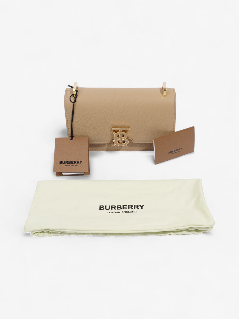 Burberry TB Elongated Oat Beige Leather Mini Image 9