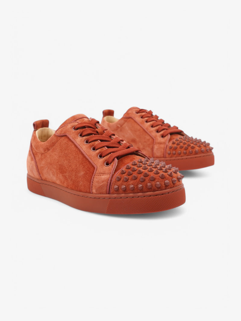  Christian Louboutin Louis Junior Spike Burnt Orange Suede EU 43 UK 9