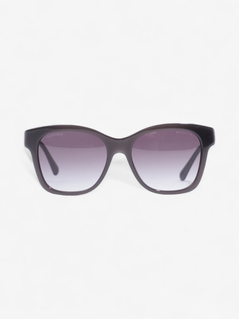  Chanel CC Pearl Sunglasses Black Acetate 140mm