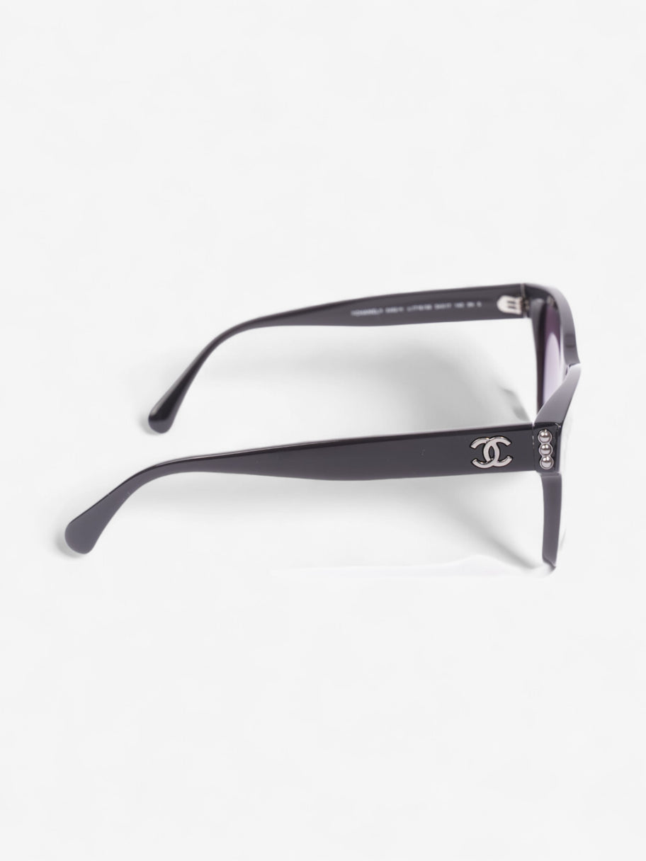 Chanel CC Pearl Sunglasses Black Acetate 140mm Image 4