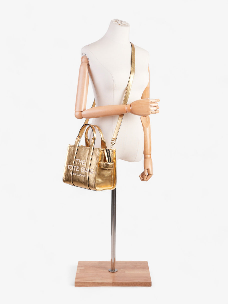 Marc Jacobs The Tote Bag Gold / White Leather Small Image 2