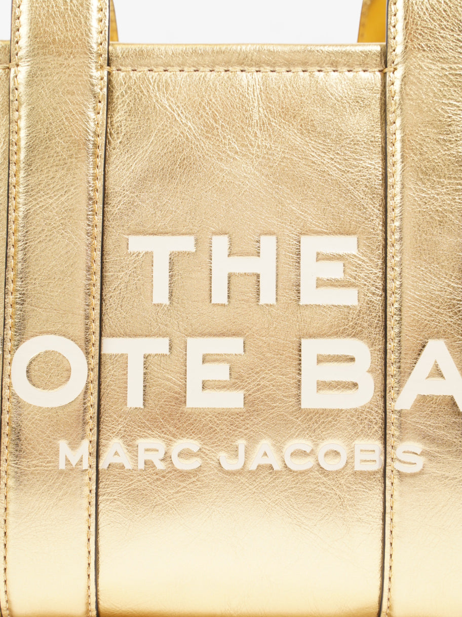 Marc Jacobs The Tote Bag Gold / White Leather Small Image 6