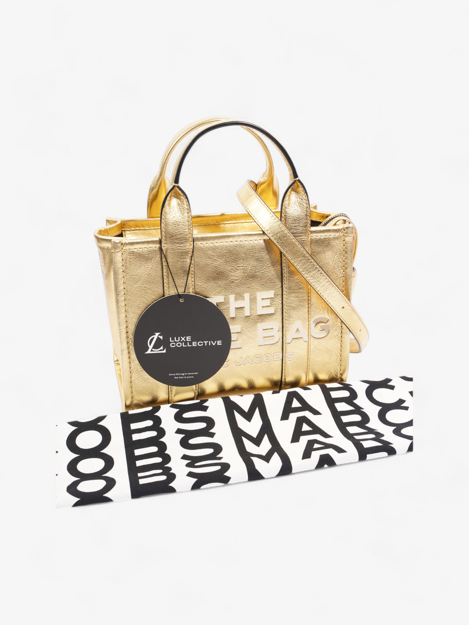 Marc Jacobs The Tote Bag Gold / White Leather Small Image 9