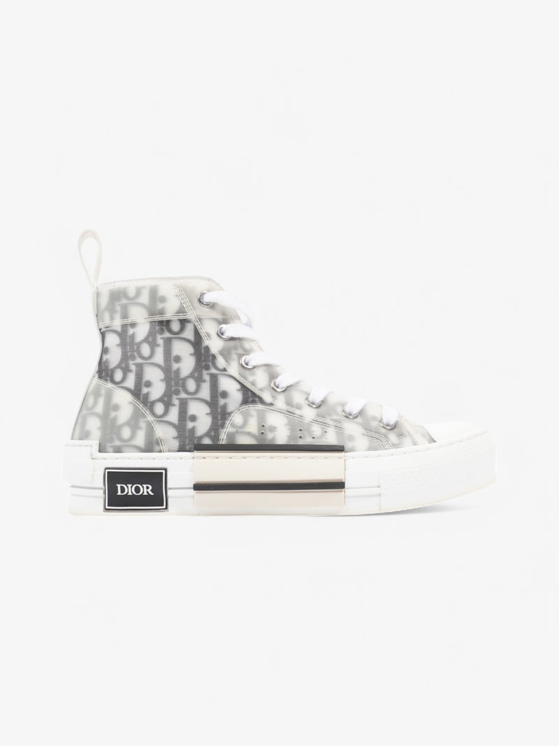  Christian Dior B23 High-tops White  / Grey Oblique Rubber EU 37 UK 4