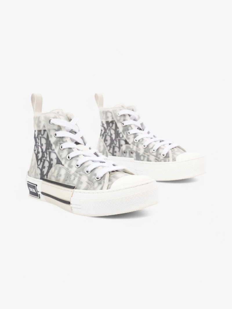  Christian Dior B23 High-tops White  / Grey Oblique Rubber EU 37 UK 4