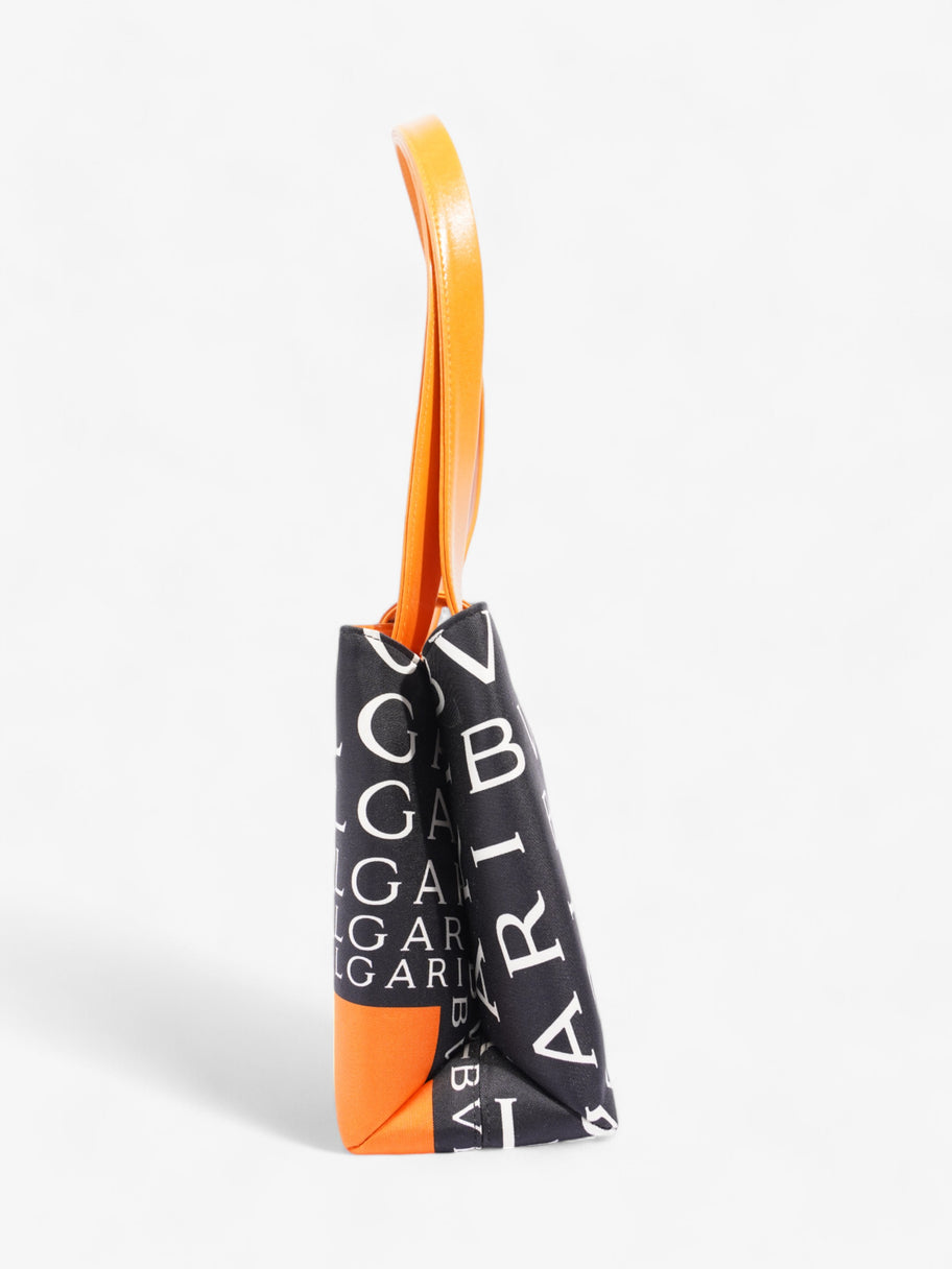 Bvlgari Logomania Shoulder Bag Black / Orange / White Fabric Image 3