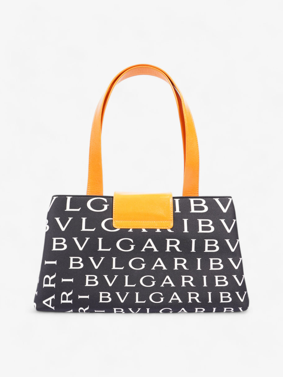 Bvlgari Logomania Shoulder Bag Black / Orange / White Fabric Image 4