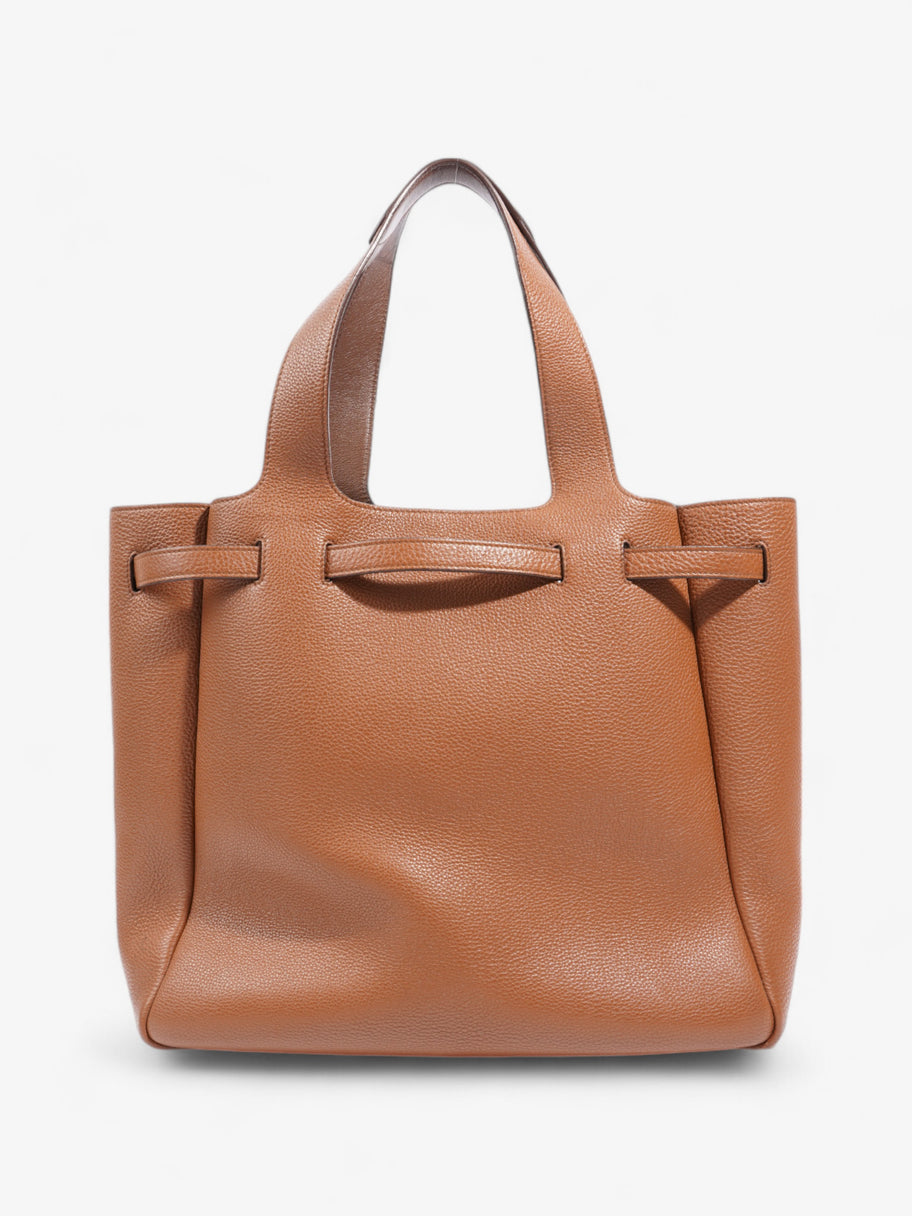 Prada Dynamique Tote Brown Leather Image 4