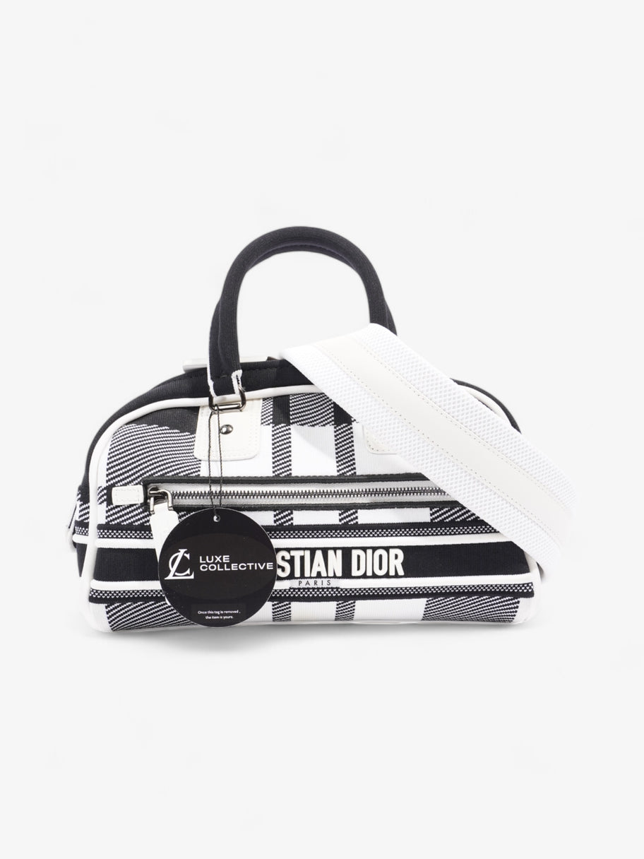 Christian Dior Vibe Zip Bowling Bag Black / White Cloth Image 8