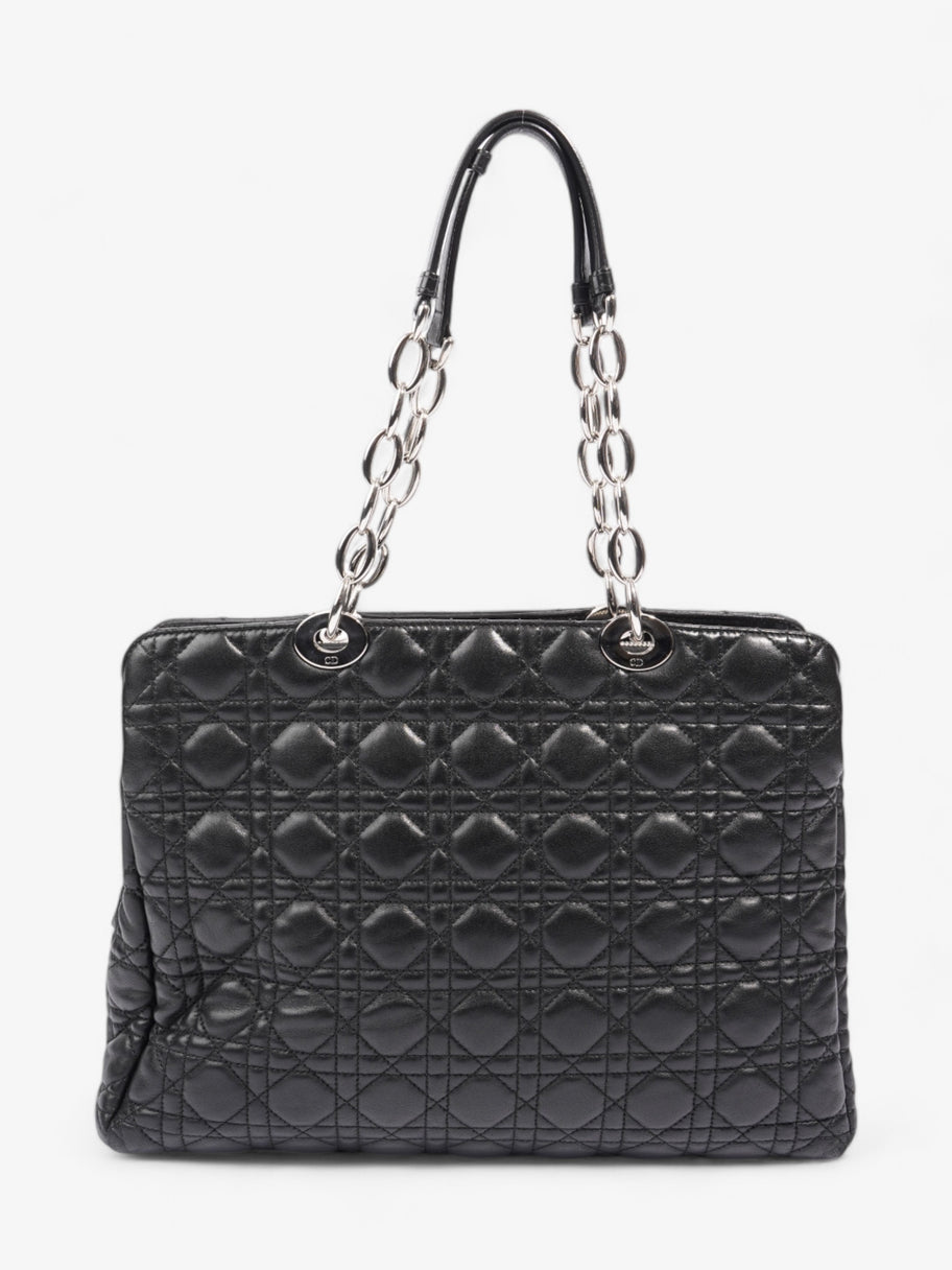 Christian Dior Shopping Tote Black Leather Image 4