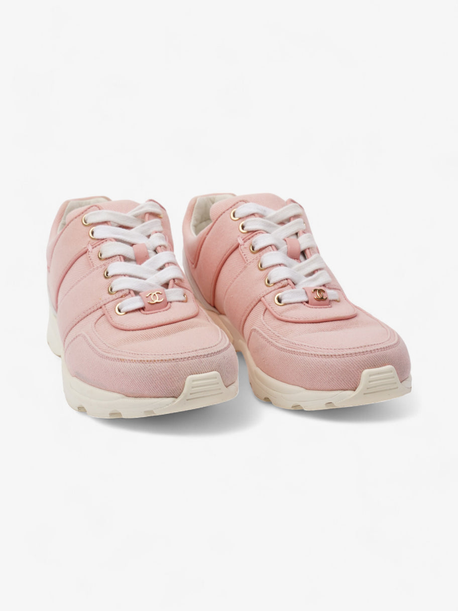 Chanel CC Canvas Sneakers Pink / White Canvas EU 37.5 UK 4.5 Image 2