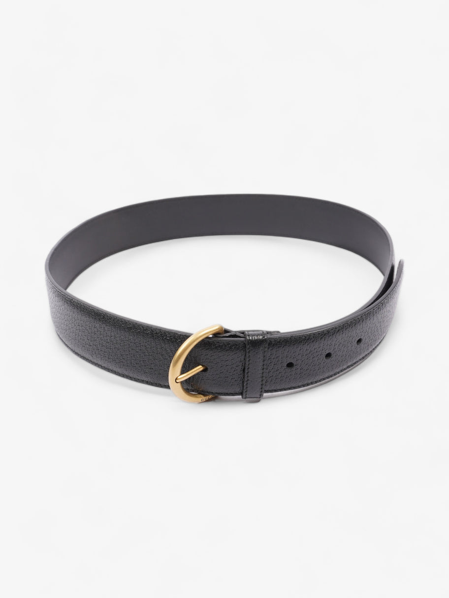 Gucci Buckle Belt Black Leather 85cm 34