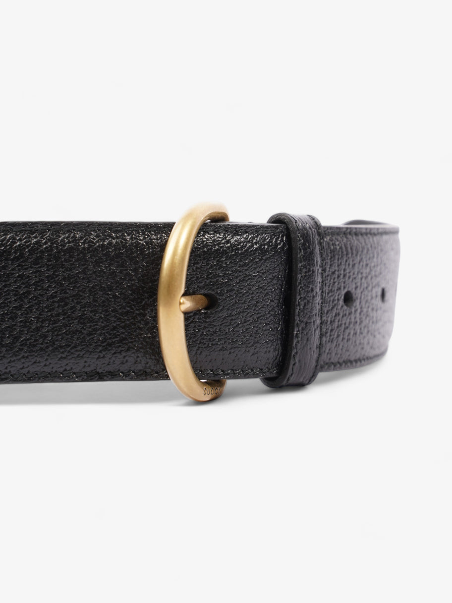 Gucci Buckle Belt Black Leather 85cm 34