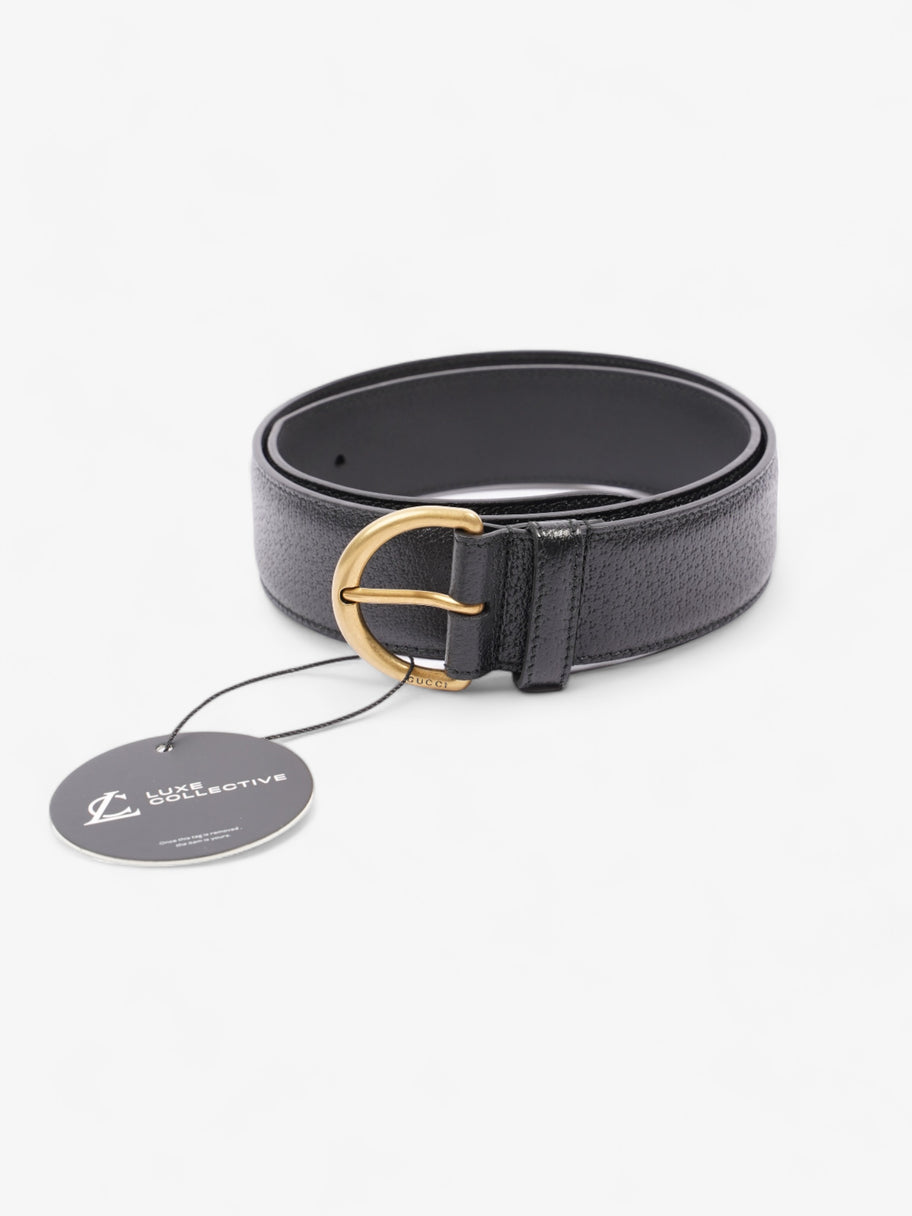 Gucci Buckle Belt Black Leather 85cm 34