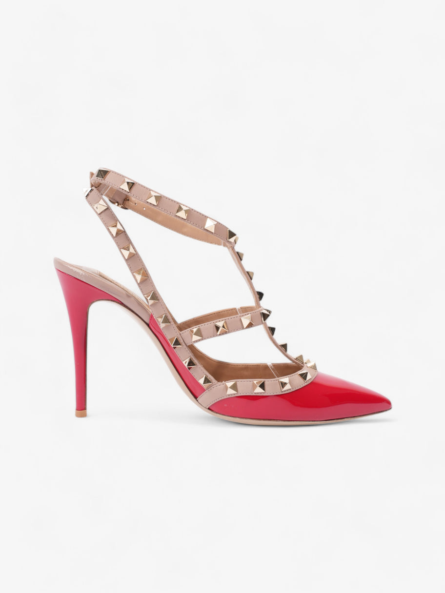 Valentino Rockstud Heels 100 Red / Nude Patent Leather EU 40 UK 7 Image 4