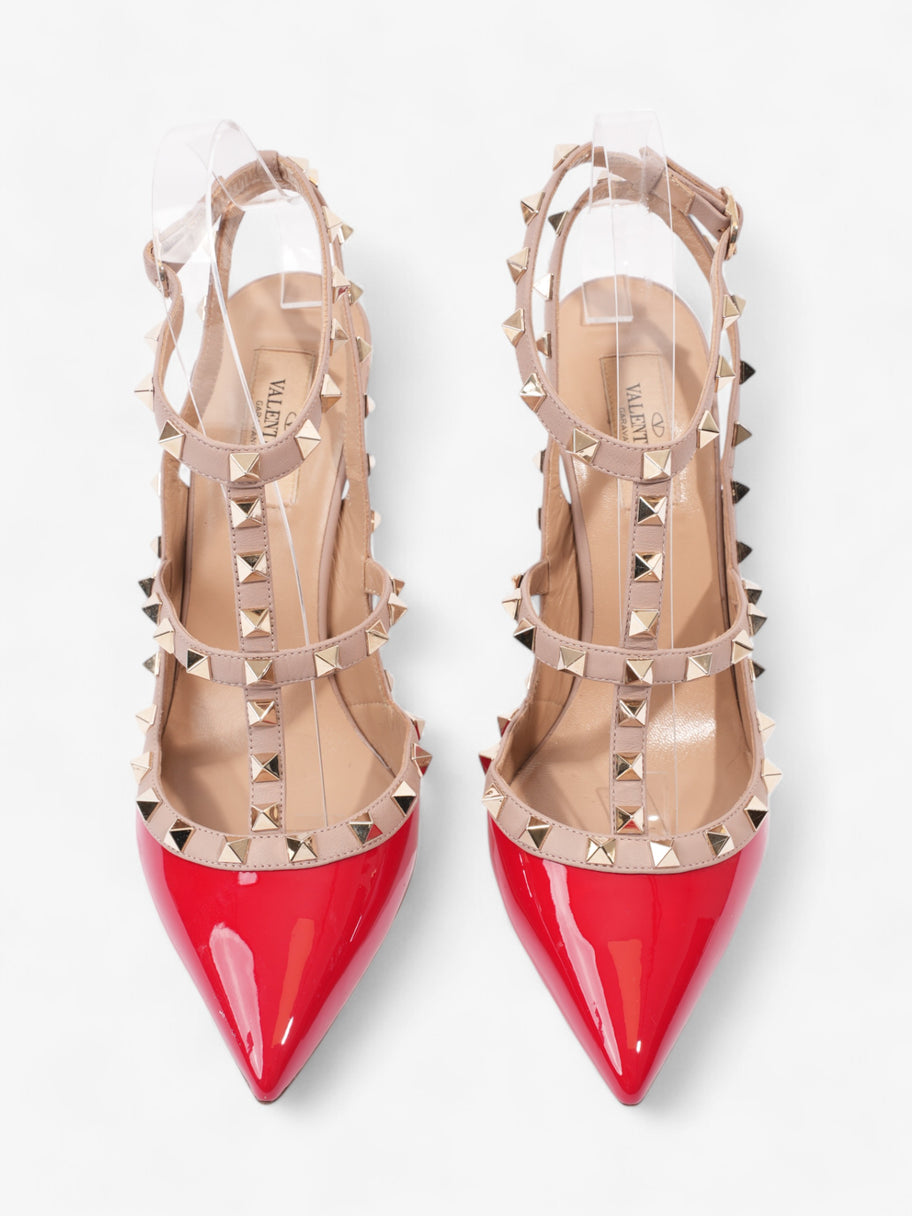 Valentino Rockstud Heels 100 Red / Nude Patent Leather EU 40 UK 7 Image 7