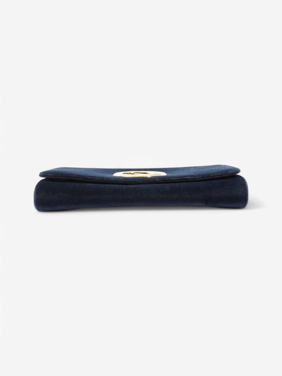 Fendi Fendi Kan I Logo Mini Clutch Midnight Blue Velvet Image 6