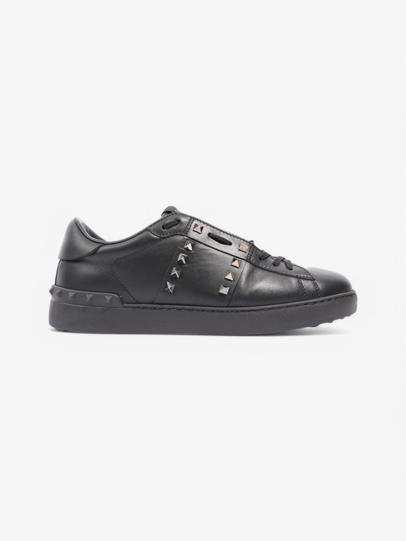  Valentino Rockstud Untitled Sneakers Black Leather EU 42.5 UK 8.5