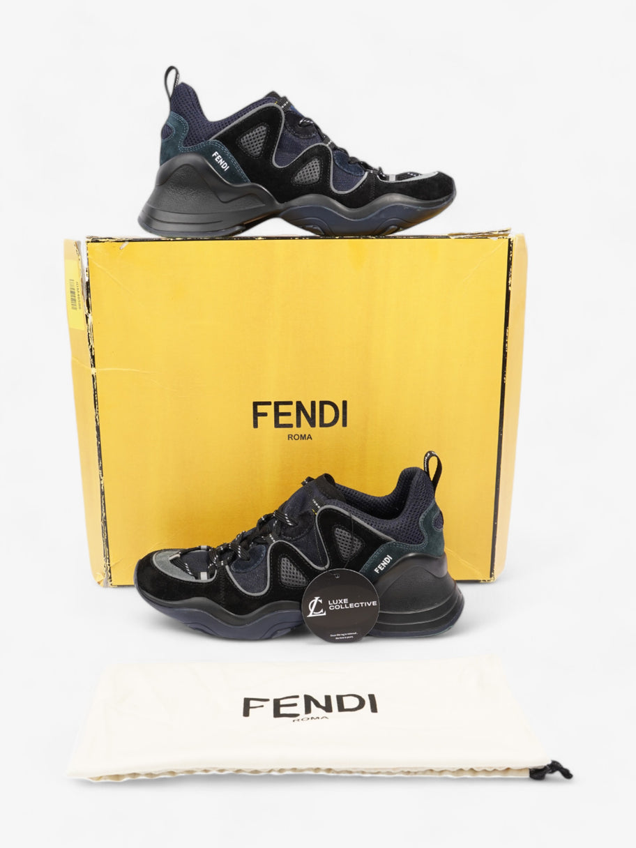 Fendi Fluid Trekking Low Top Black / Navy Suede EU 40 UK 6 Image 10