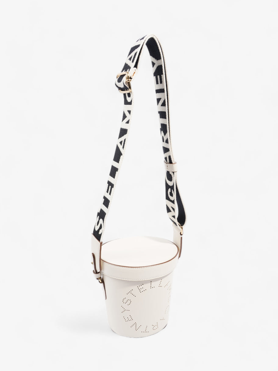 Stella McCartney Logo Bucket Cream Leather Image 3