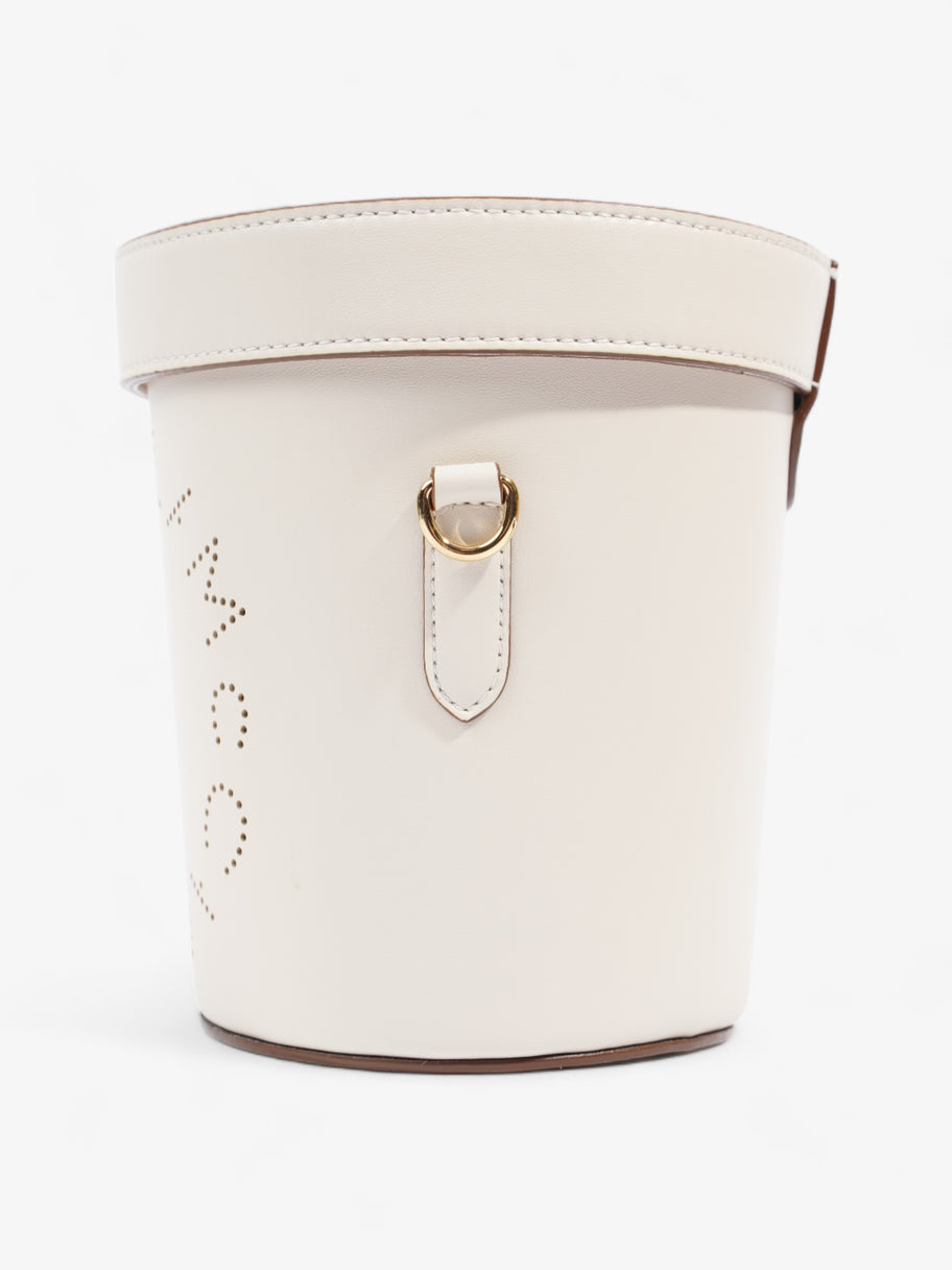 Stella McCartney Logo Bucket Cream Leather Image 4