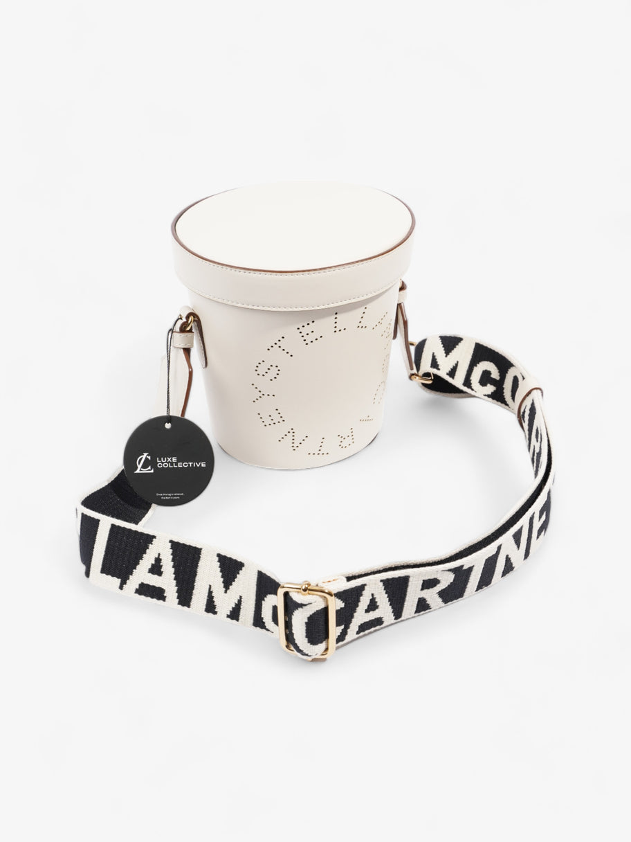 Stella McCartney Logo Bucket Cream Leather Image 10