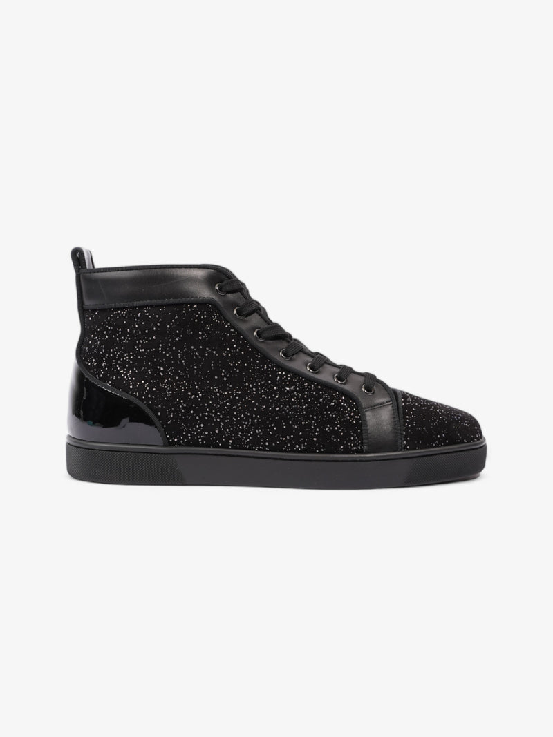  Christian Louboutin Louis Orlato High-tops  Black / Silver Sequins  Suede EU 44.5 UK 10.5